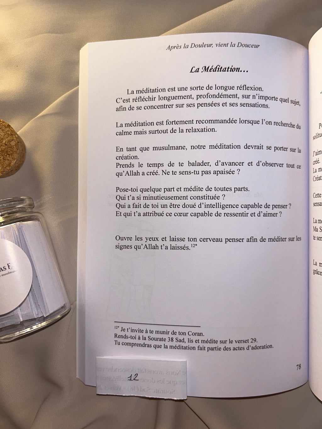 Pot de versets + « Après la Douleur, vient la Douceur »