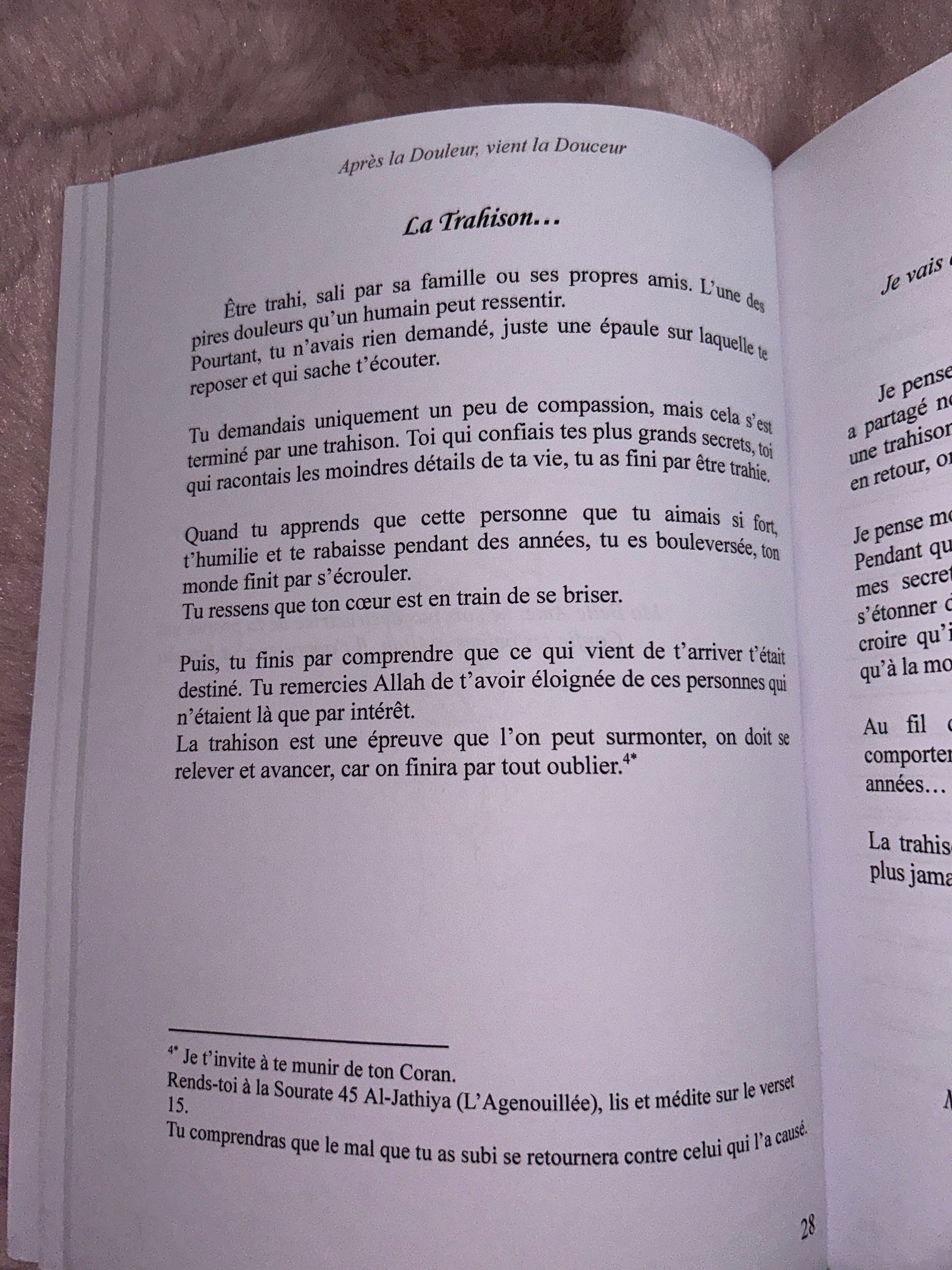 Après la Douleur, vient la Douceur